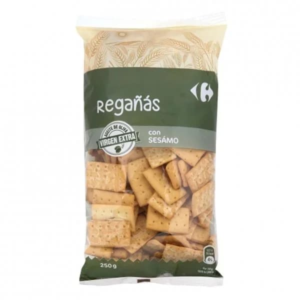 Regañás con sésamo y aceite de oliva virgen extra Carrefour  250 g. - 0.25 kg - Imagen del producto en Findit