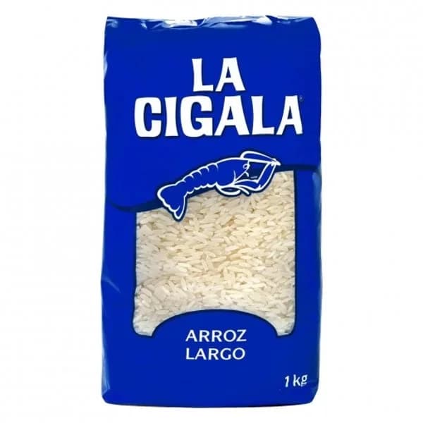 Arroz largo LA CIGALA, paquete 1 kg - 1 kg - Imagen del producto en Findit