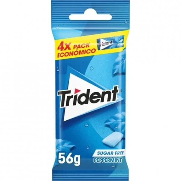 Chicle de menta Lc TRIDENT, pack 4x14 g - 0.06 kg - Imagen del producto en Findit