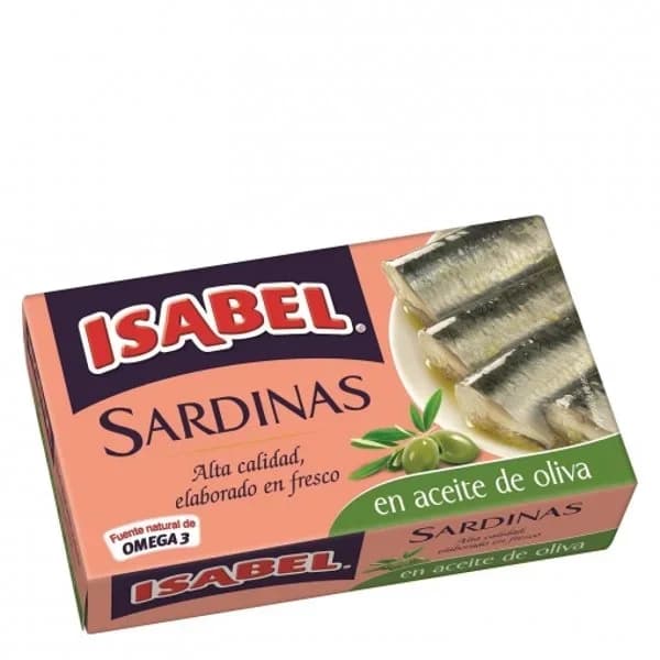 Sardina en aceite de oliva ISABEL, lata 115 g - 0.12 kg - Imagen del producto en Findit