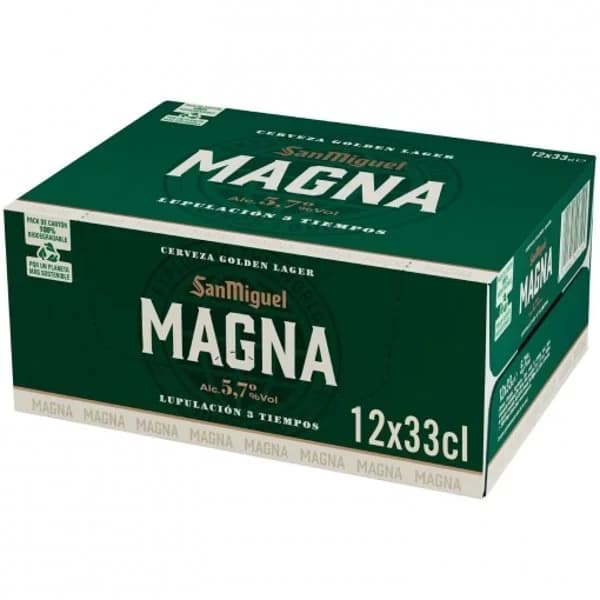 Cerveza San Miguel Magna lata 12 x 33 cl - 3.97 l - Imagen del producto en Findit