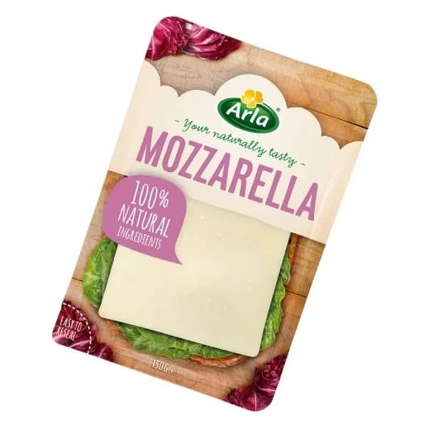 Queso en lonchas mozzarella en lonchas Arla 150 g. - 0.18 kg - Imagen del producto en Findit