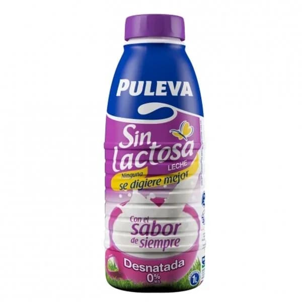 Leche desnatada 0% MG Puleva sin gluten sin lactosa botella 1 l. - 1 l - Imagen del producto en Findit
