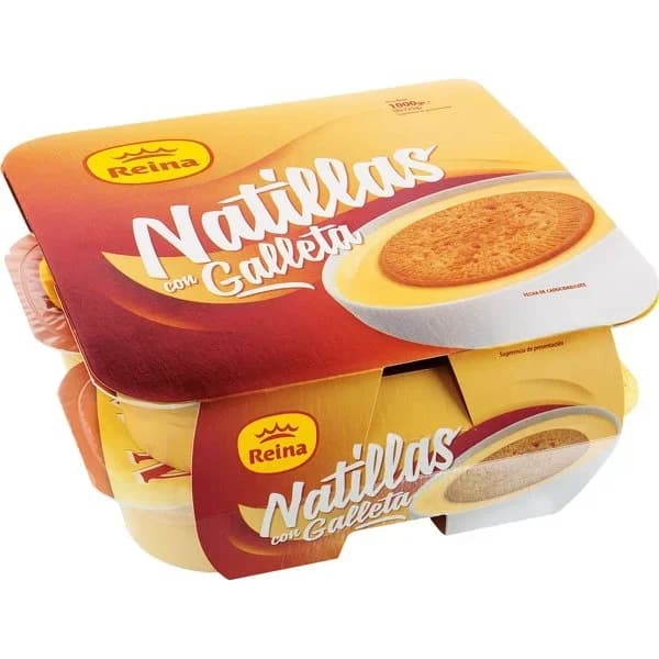 Natillas con Galleta Pack de 8 Unidades - 1 kg - Imagen del producto en Findit