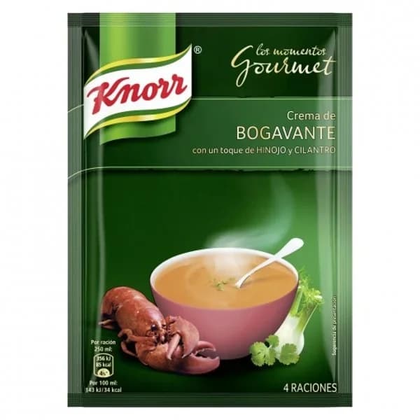 Crema de bogavante con un toque de hinojo y cilantro Knorr 61 g. - 1 ud - Imagen del producto en Findit