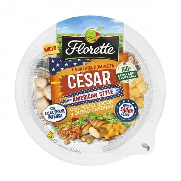 Ensalada completa César American Style Florette 200 g - 0.2 kg - Imagen del producto en Findit