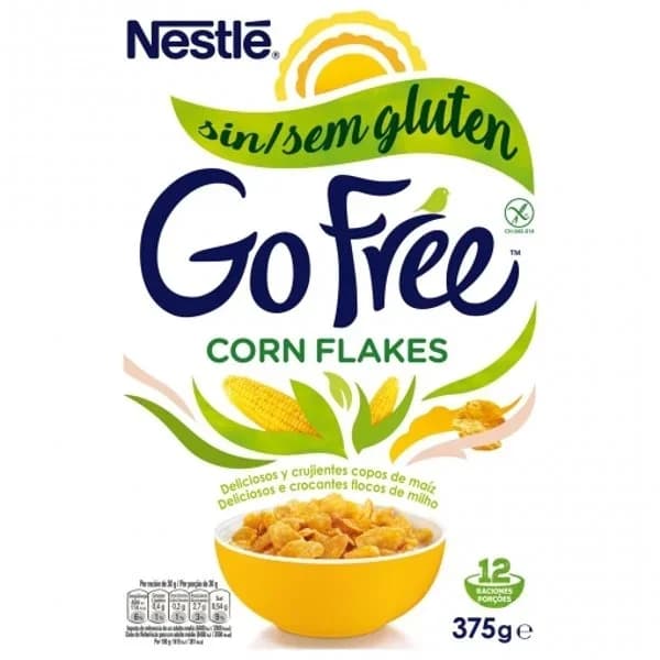 Cereales copos de maíz corn flakes sin gluten Nestlé caja 375 g - 0.38 kg - Imagen del producto en Findit