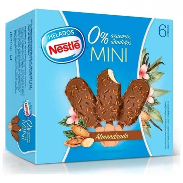 Helado mini con almendras sin azúcar 6 unidades - 5.97 ud - Imagen del producto en Findit