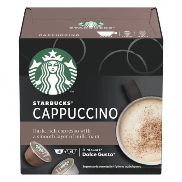 Café cappuccino en cápsulas Starbucks Nescafé Dolce Gusto 12 unidades de 10 g. - 0.12 kg - Imagen del producto en Findit