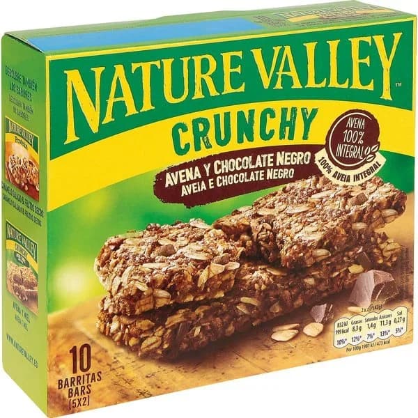 Barrita Cereales Crunchy Avena y Choco Negro P.5 - 0.21 kg - Imagen del producto en Findit