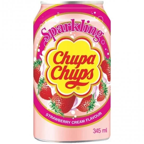 Chupa Chups sabor a fresa y nata lata 345 ml. - 0.35 l - Imagen del producto en Findit