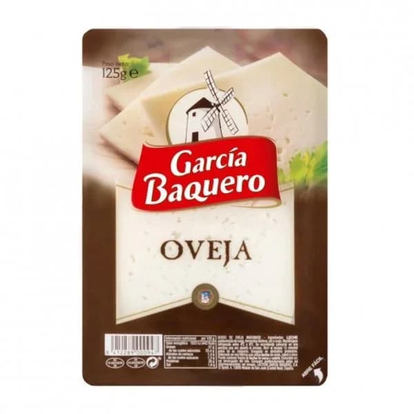Queso de oveja GARCÍA BAQUERO, lonchas, bandeja 125 g - 0.12 kg - Imagen del producto en Findit