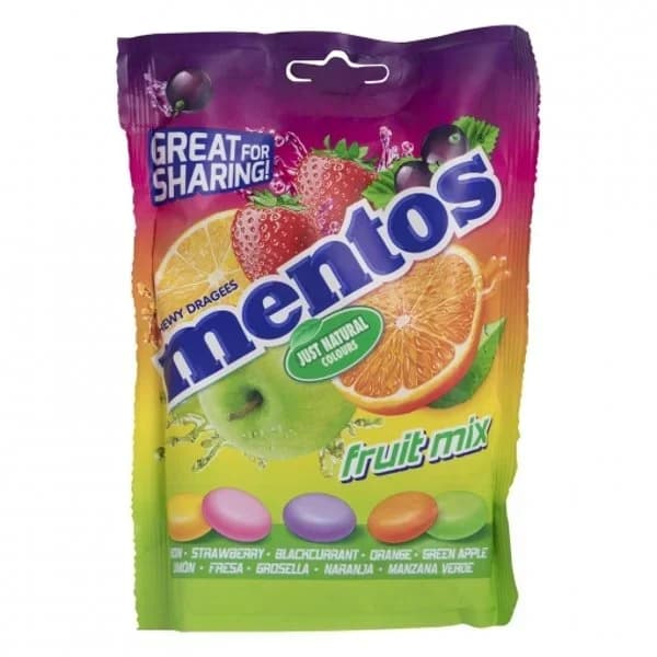 Caramelos masticables de fruta MENTOS, bolsa 160 g - 0.16 kg - Imagen del producto en Findit