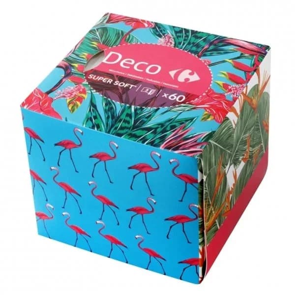 Caja de pañuelos Deco Carrefour 60 ud. - 57.33 ud - Imagen del producto en Findit