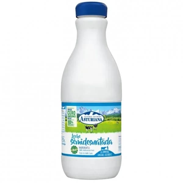 Leche semidesnatada Asturiana - 1.5 l - Imagen del producto en Findit