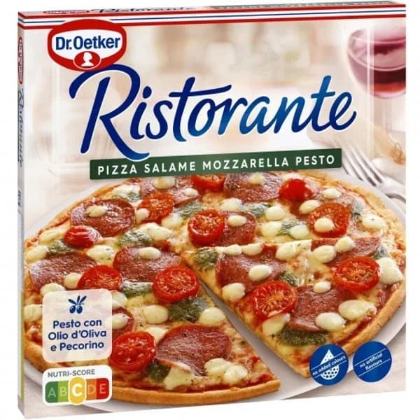 Pizza salame mozzarella pesto Ristorante Dr. Oetker 360 g. - 0.36 kg - Imagen del producto en Findit