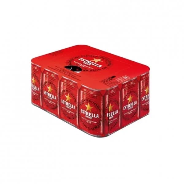 Cerveza ESTRELLA DAMM, pack 12x33 cl - 3.96 l - Imagen del producto en Findit