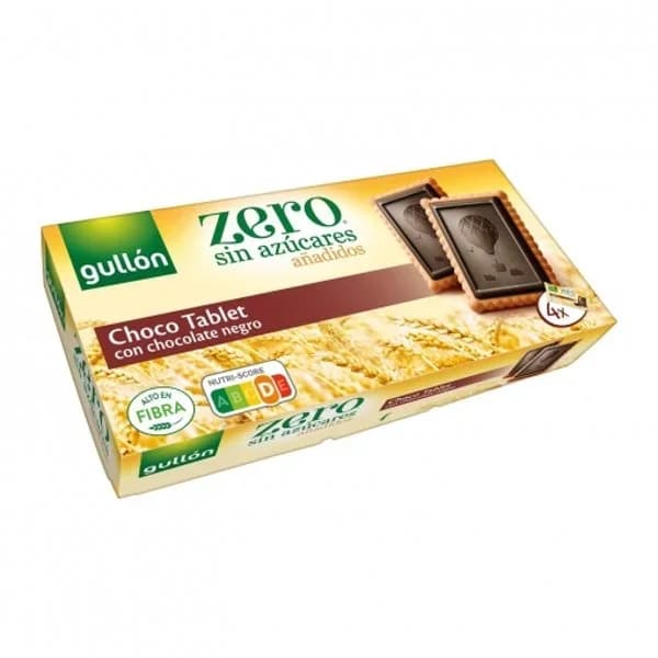 Galleta choco tablet con chocolate negro Zero Gullón sin azúcar añadido 150 g. - 0.15 kg - Imagen del producto en Findit