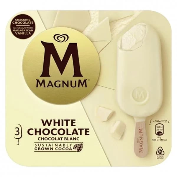 Helado Bombóm Blanco Magnum 3 ud. - 0.3 l - Imagen del producto en Findit