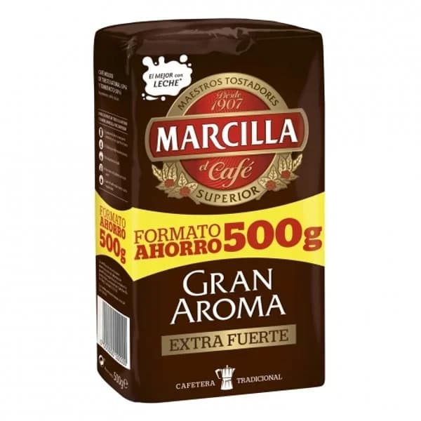 Café molido extrafuerte Gran Aroma Marcilla 500 g. - 0.5 kg - Imagen del producto en Findit