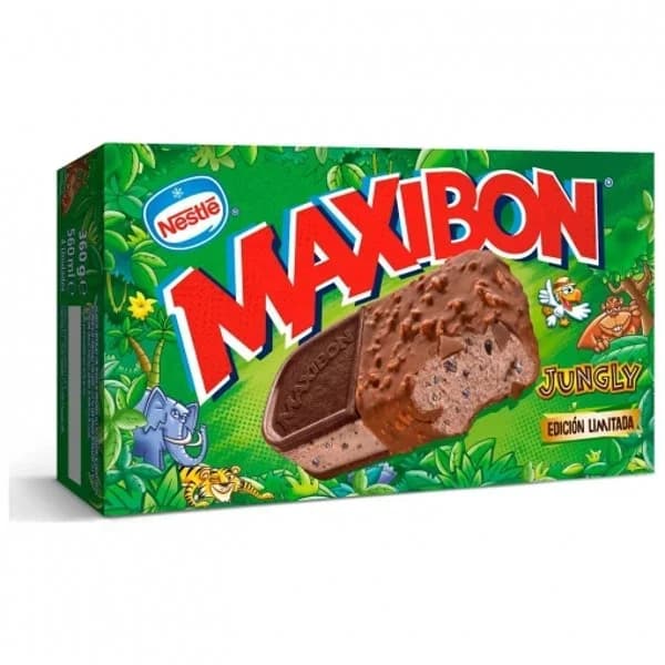 Helado sandwich maxibon jungly 4 unidades - 0.56 l - Imagen del producto en Findit