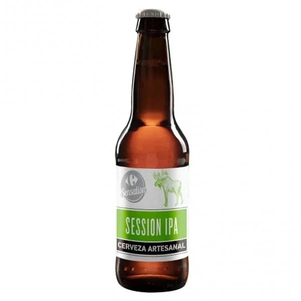 Cerveza artesana Carrefour Sensation Session IPA botella 33 cl. - 0.33 l - Imagen del producto en Findit