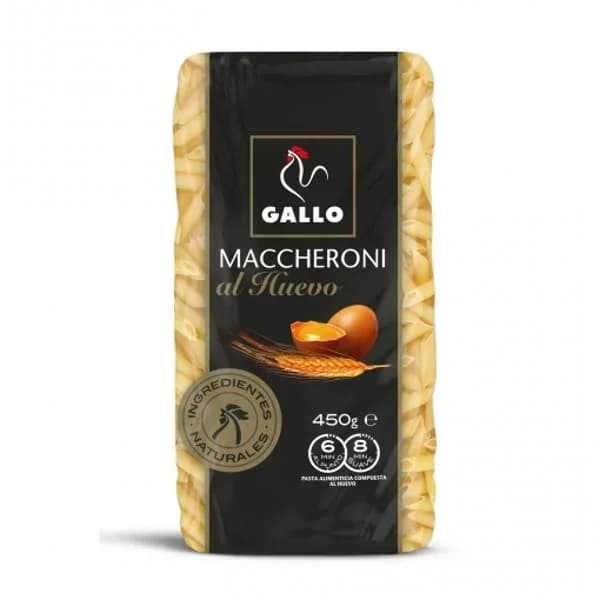 Maccheroni al huevo GALLO, paquete 450 g - 0.45 kg - Imagen del producto en Findit