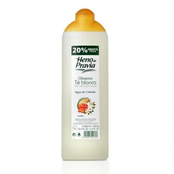 Agua de colonia glicerina y té blanco Heno de Pravia botella 780 ml - 0.78 l - Imagen del producto en Findit