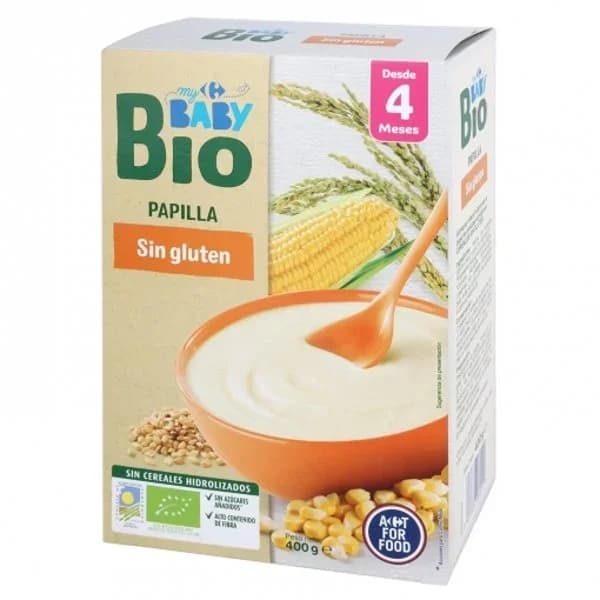 Papilla infantil con cereales desde 4 meses ecológico Carrefour Baby Bio sin gluten 400 g. - 0.4 kg - Imagen del producto en Findit