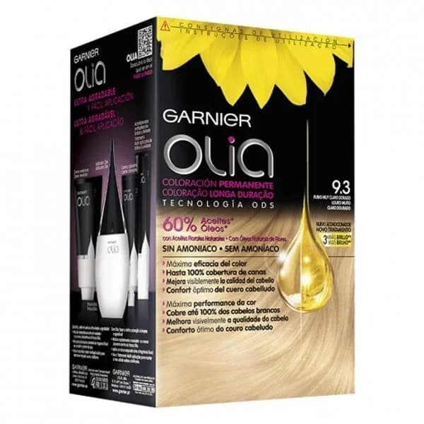 Tinte rubio muy claro dorado N.9.3 OLIA, caja 1 ud - 1 ud - Imagen del producto en Findit