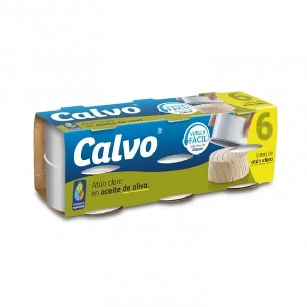 Atún claro en aceite de oliva Calvo lata 6 x 52 g - 0.31 kg - Imagen del producto en Findit