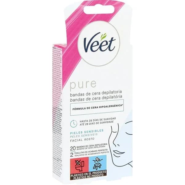 Bandas de cera depilatorias facial hipoalergénicas minima Veet 20 ud. - 1 ud - Imagen del producto en Findit