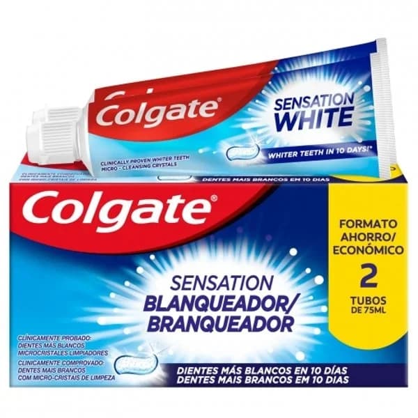Dentífrico sensación blanqueador COLGATE, pack 2x75 ml - 0.15 l - Imagen del producto en Findit