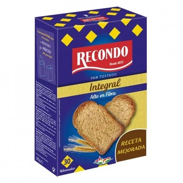 Pan Tostado 100 % Integral - 0.27 kg - Imagen del producto en Findit