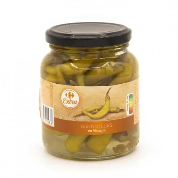 Guindillas en vinagre Extra Carrefour 130 g. - 0.13 kg - Imagen del producto en Findit