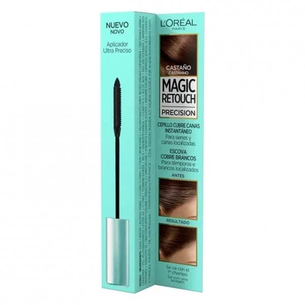 Cepillo cubre canas instantaneo castaño L'Oréal Magic Retouch 8 ml. - 1 ud - Imagen del producto en Findit