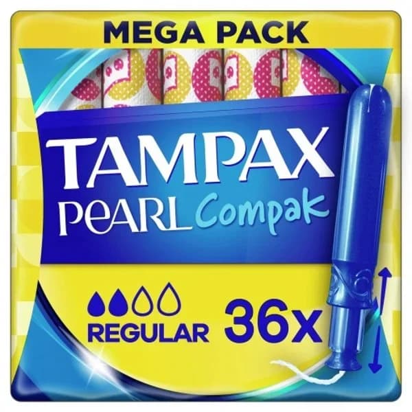 Tampón Pearls Compak regular TAMPAX, caja 36 uds. - 1 ud - Imagen del producto en Findit