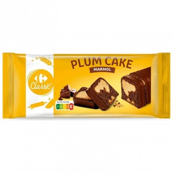 Plum cake mármol Classic' Carrefour 400 g. - 0.4 kg - Imagen del producto en Findit