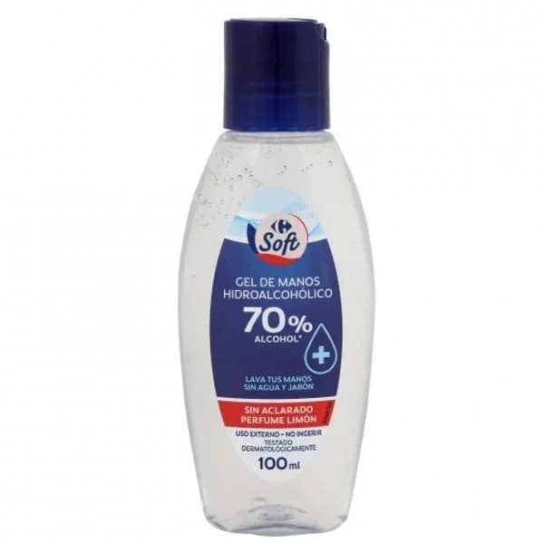 Gel de manos hidroalcohólico perfume limón Carrefour Soft 100 ml. - 1 ud - Imagen del producto en Findit