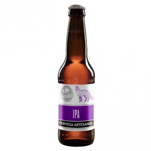 Cerveza artesana Carrefour Sensation tipo IPA botella 33 cl. - 0.33 l - Imagen del producto en Findit