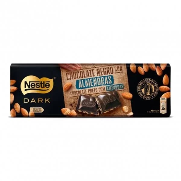 Chocolate negro con almendras Nestlé sin gluten 270 g. - 0.27 kg - Imagen del producto en Findit