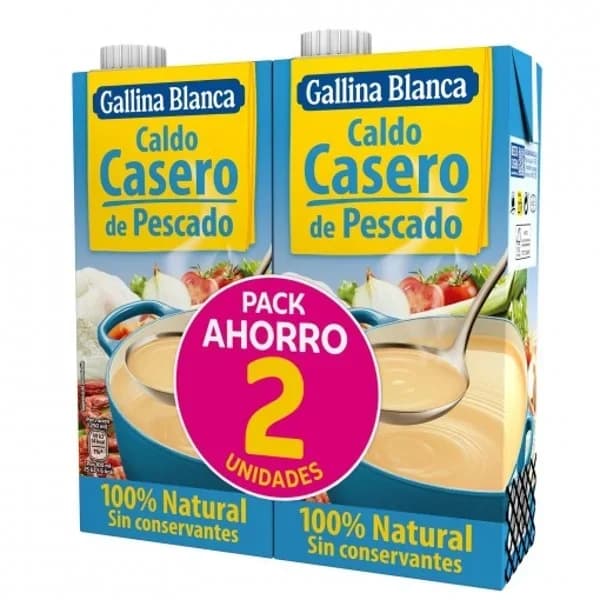 Caldo de Pescado Brik Pack de 2 - 2 l - Imagen del producto en Findit