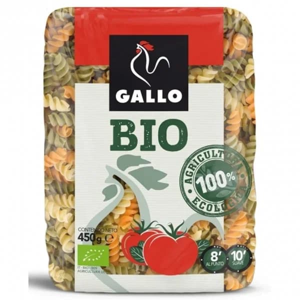 Hélices vegetales bio GALLO, bolsa 450 g - 0.45 kg - Imagen del producto en Findit