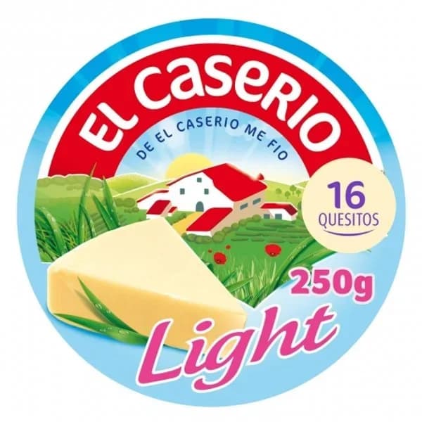 Queso fundido light en porciones El caserío caja 250 g - 0.25 kg - Imagen del producto en Findit