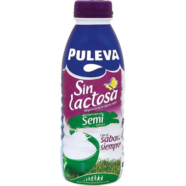 Leche semidesnatada Puleva sin gluten sin lactosa botella 1 l. - 1 l - Imagen del producto en Findit