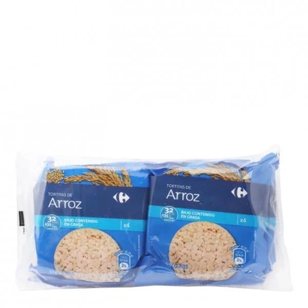 Tortitas de arroz Carrefour pack de 4 unidades de 33 g. - 0.13 kg - Imagen del producto en Findit