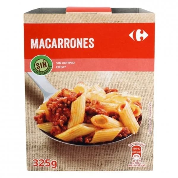 Macarrones boloñesa Carrefour 325 g. - 0.32 kg - Imagen del producto en Findit