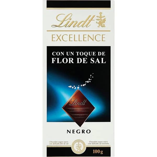 Chocolate con sal LINDT Excellence, tableta 100 g - 0.13 kg - Imagen del producto en Findit