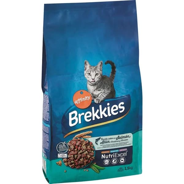 Pienso de salmón, atún y verdura gato adulto Brekkies Excel 1.5 kg. - 1.5 ud - Imagen del producto en Findit