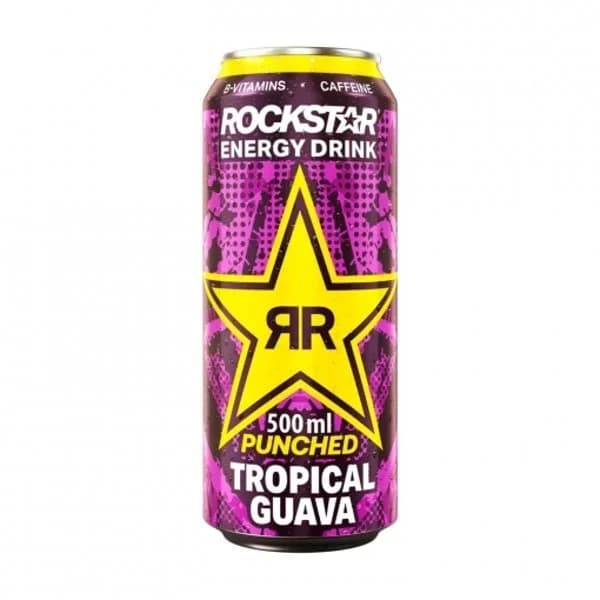 Refresco energético guava ROCKSTAR, lata 50 cl - 1 ud - Imagen del producto en Findit